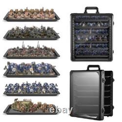 Miniature Display Storage Case for Collectibles with Door & 6 Trays