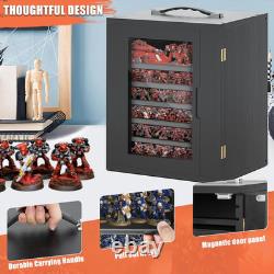 Miniature Storage Case for Collectibles, Miniature Display Cases with Magnetic D