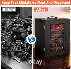 Miniature Storage Case for Collectibles, Miniature Display Cases with Magnetic D