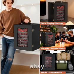 Miniature Storage Case for Collectibles, Miniature Display Cases with Magnetic D