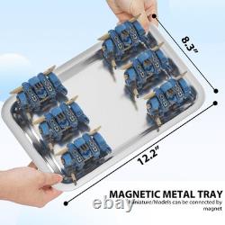 Miniature Storage Case with 6 Metal Trays, Acrylic Clear Miniature Display Ca Miniature Storage Case with 6 Metal Trays, Acrylic Clear Miniature Display Ca
