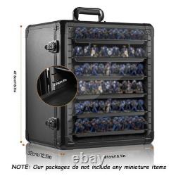 Miniatures Storage Case Miniatures Transport Case Aluminum Alloy Frame with Lock