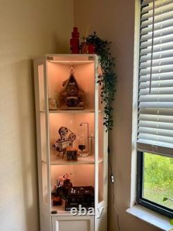 Minifigures Corner Display Case 3 Tier RGB LED Light Figure Glass Curio Cabinet