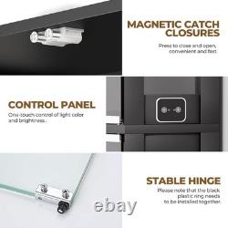 Minifigures Corner Display Case 4 Tier LED Figure Diecast Car Card Curio Cabinet