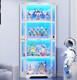 Minifigures Corner Display Case 4 Tier LED Figure Diecast Card Car Curio Cabinet