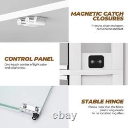 Minifigures Corner Display Case 4 Tier LED Figure Diecast Card Car Curio Cabinet