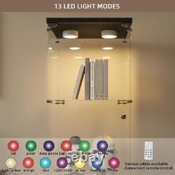 Minifigures Display Case 4 Tier LED Light Figure Diecast Car Glass Curio Cabinet