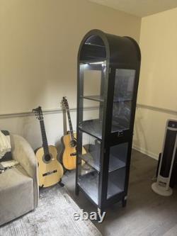 Minifigures Display Case 5 Tier Arched LED Light Action Figure Car Curio Cabinet