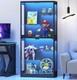 Minifigures Display Case 6 Tier 69 LED Light Figure Collectibles Glass Cabinet