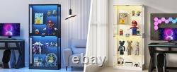 Minifigures Display Case 6 Tier 69 LED Light Figure Collectibles Glass Cabinet