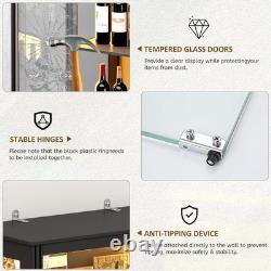 Minifigures Display Case 7 Tier 71 LED Light Figure Collectibles Glass Cabinet