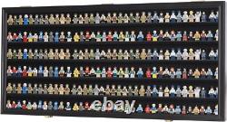 Minifigures Display Case Black 200 Pcs LEGO Figurines Wood Cabinet With Plates