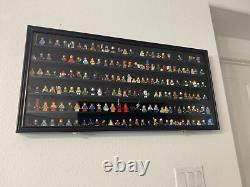 Minifigures Display Case Black 200 Pcs LEGO Figurines Wood Cabinet With Plates