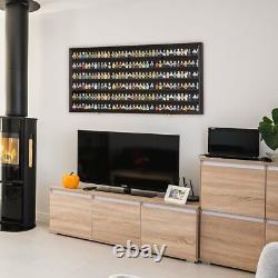 Minifigures Display Case Black 200 Pcs LEGO Figurines Wood Cabinet With Plates