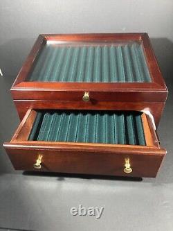 Mobile Storage for Pens Collectibles Desk Expositor Casket Cabinet Display Case