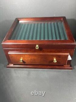 Mobile Storage for Pens Collectibles Desk Expositor Casket Cabinet Display Case