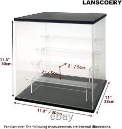 Multi-Tier LED Acrylic Display Case for Collectibles & Funko Pops 11.8x11x11.8