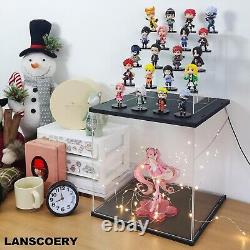 Multi-Tier LED Acrylic Display Case for Collectibles & Funko Pops 11.8x11x11.8