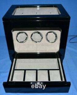 Multi-function Black 6 Slot Watch Winder Ww-1005-p11-03