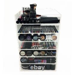 New! Deluxe Makeup Organizer Acrylic 7 Tier Drawer Cosmetic Display Case