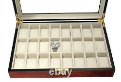 New Large Watch Timepiece Storage Wood Display Chest Box Wooden Case Cabinet