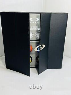 New Oakley Lens Two Sided Store Display Case Leather Book X-Metal Rare Sunglasse