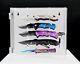 New Wall Mounted & Countertop Acrylic Knife Display box For 5 Pcs With Key Lock