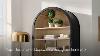 Nolan 74 Tall Wide Arched Storage Display Cabinet Bookshelf