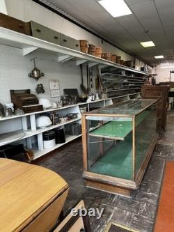 Oak Store Display Case, Vintage 8' Glass Showcase, Store Counter, Mercantile