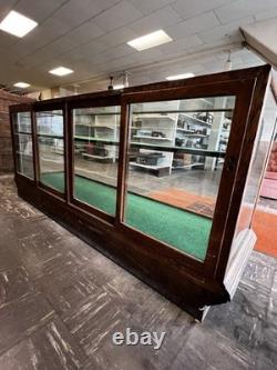Oak Store Display Case, Vintage 8' Glass Showcase, Store Counter, Mercantile
