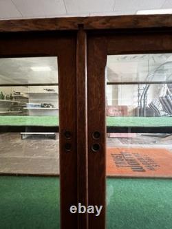 Oak Store Display Case, Vintage 8' Glass Showcase, Store Counter, Mercantile
