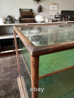 Oak Store Display Case, Vintage 8' Glass Showcase, Store Counter, Mercantile