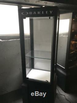 Oakley Display Case With Key Lighting Used Rare 72.8x25.6x21.6inch for Store Shop