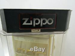 Old 60 Zippo Lighter Store Display With Key Case Lights Up Rotates Works