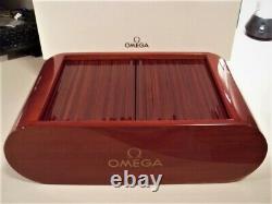 Omega Swiss Vintage Super Rare Dealer 8 Watch Mahogany Store Display Case Wt Box