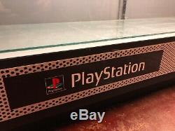 Original Sony PlayStation Retail Display Case. Vintage In-Store Unit. Lights Up