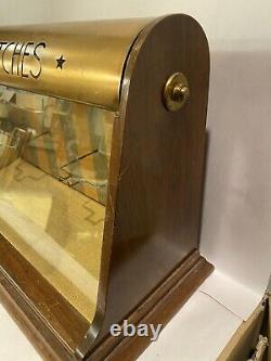 Original Vintage Art Deco Elgin Watches Pocket Watch Lighted Store Display Case