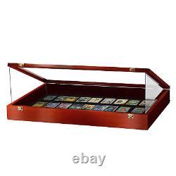 PENNZONI Trade Show Display Case with Acrylic Side Guards Cherry