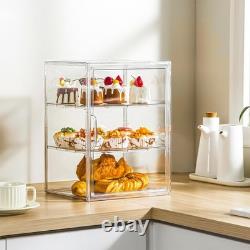 Pastry Case Clear Display Case Bread Storage Box 4 Layers Airtight
