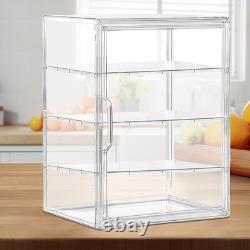 Pastry Case Clear Display Case Bread Storage Box 4 Layers Airtight