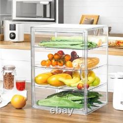 Pastry Case Clear Display Case Bread Storage Box 4 Layers Airtight