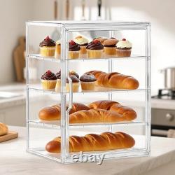 Pastry Case Clear Display Case Bread Storage Box 4 Layers Airtight