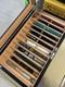 Pen Display Case Fountain 12+ Brown Camel Wood Organizer Storage Tray Glass Box