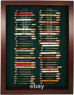 Pen Display Case Holder Golf Collection Organizer Wall Mount Wooden Storage Box