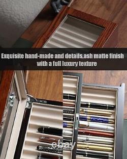 Pen Display Case with 36 Pen Slots, Fountain Pen Case, Wood Pen Storage