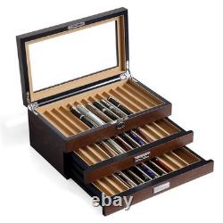 Pen Display Case with 36 Pen Slots, Fountain Pen Case, Wood Pen Storage Organ