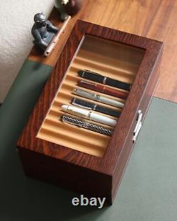 Pen Display Case with 36 Pen Slots, Fountain Pen Case, Wood Pen Storage Organ