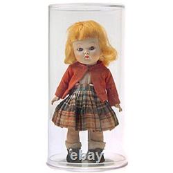 Pioneer Plastics Round Plastic Cases for Dolls, Bears, Action Figures, 4W x 8H