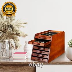 Pocket Display Case Glass Top Display Case Holder Tool Storage Cabinet felt