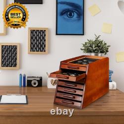 Pocket Display Case Glass Top Display Case Holder Tool Storage Cabinet felt